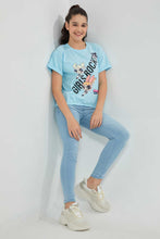 تنزيل الصورة على معرض الصور، Redtag-Lt-Blue-Power-Puff-Girls-Chr-T-Shirt-Graphic-T-Shirts-Senior-Girls-9 to 14 Years