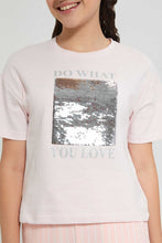 تنزيل الصورة على معرض الصور، Redtag-Pink-Reversible-Sequins-Boxy-Top-Embellished-T-Shirts-Senior-Girls-9 to 14 Years