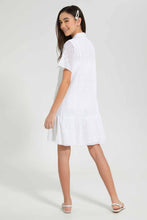 Load image into Gallery viewer, Redtag-White-Lace-Collared-Shirt-Dress-Dresses-Senior-Girls-9 to 14 Years