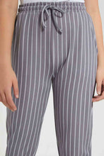 تنزيل الصورة على معرض الصور، Redtag-Grey/White-Stripes-Harem-Pant-Harem-Pants-Senior-Girls-9 to 14 Years