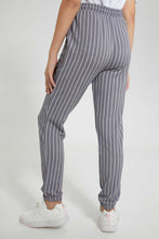 تنزيل الصورة على معرض الصور، Redtag-Grey/White-Stripes-Harem-Pant-Harem-Pants-Senior-Girls-9 to 14 Years