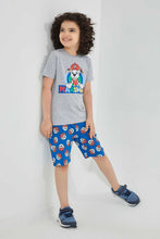 تنزيل الصورة على معرض الصور، Redtag-Grey-Paw-Patrol-T-Shirt-And-Short-Pyjama-Set-Pyjama-Sets-Boys-2 to 8 Years