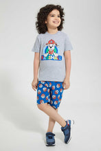 تنزيل الصورة على معرض الصور، Redtag-Grey-Paw-Patrol-T-Shirt-And-Short-Pyjama-Set-Pyjama-Sets-Boys-2 to 8 Years