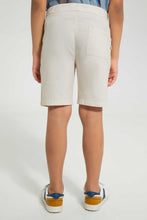 Load image into Gallery viewer, Redtag-Beige-Cotton-Slub-Pullon-Short-Chino-Shorts-Boys-2 to 8 Years
