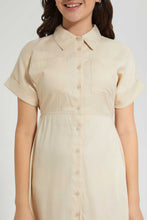 Load image into Gallery viewer, Redtag-Beige-Shirt-Dress-Dresses-Senior-Girls-9 to 14 Years