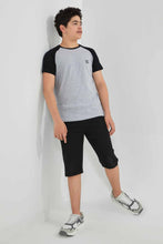 تنزيل الصورة على معرض الصور، Redtag-Black-Pull-On-Short-Denim-Shorts-Senior-Boys-9 to 14 Years