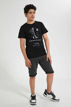 تنزيل الصورة على معرض الصور، Redtag-Grey-Pull-On-Short-Denim-Shorts-Senior-Boys-9 to 14 Years