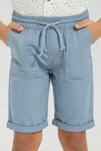 Load image into Gallery viewer, Redtag-Blue-Pullon-Short-Chino-Shorts-Boys-2 to 8 Years