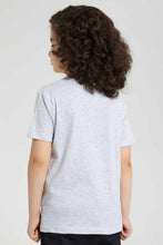 Load image into Gallery viewer, Redtag-Grey-Spiderman-Pocket-T-Shirt-Character-T-Shirts-Boys-2 to 8 Years