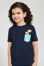 تنزيل الصورة على معرض الصور، Redtag-Navy-Jerry-Pocket-T-Shirt-Character-T-Shirts-Boys-2 to 8 Years