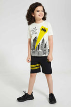 تنزيل الصورة على معرض الصور، Redtag-White-Batman-Pocket-T-Shirt-Character-T-Shirts-Boys-2 to 8 Years