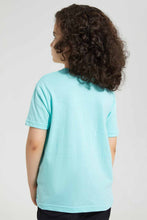 تنزيل الصورة على معرض الصور، Redtag-Blue-Spongbob-Pocket-T-Shirt-Character-T-Shirts-Boys-2 to 8 Years