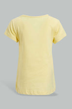 Load image into Gallery viewer, Redtag-Yellow-Pineapple-Pleacement-Print-T-Shirt-Graphic-T-Shirts-Infant-Girls-3 to 24 Months