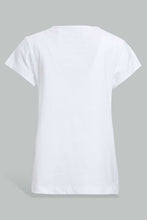 Load image into Gallery viewer, Redtag-White-Apple-Pleacement-Print-T-Shirt-Graphic-T-Shirts-Infant-Girls-3 to 24 Months