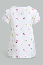 Load image into Gallery viewer, Redtag-White-Fruits-Printed-T-Shirt-Graphic-T-Shirts-Infant-Girls-3 to 24 Months