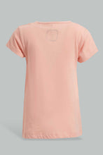 Load image into Gallery viewer, Redtag-Coral-Surf-Board-Placement-Print-T-Shirt-Graphic-T-Shirts-Infant-Girls-3 to 24 Months