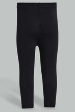 تنزيل الصورة على معرض الصور، Redtag-Black-Solid-Legging-Leggings-Infant-Girls-3 to 24 Months