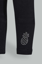 تنزيل الصورة على معرض الصور، Redtag-Black-Solid-Legging-Leggings-Infant-Girls-3 to 24 Months
