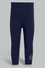 تنزيل الصورة على معرض الصور، Redtag-Navy-Solid-Legging-Leggings-Infant-Girls-3 to 24 Months
