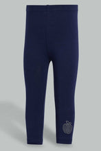 تنزيل الصورة على معرض الصور، Redtag-Navy-Solid-Legging-Leggings-Infant-Girls-3 to 24 Months