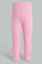 تنزيل الصورة على معرض الصور، Redtag-Pink-Solid-Legging-Leggings-Infant-Girls-3 to 24 Months