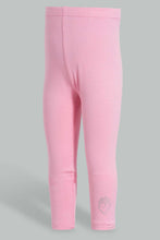 تنزيل الصورة على معرض الصور، Redtag-Pink-Solid-Legging-Leggings-Infant-Girls-3 to 24 Months