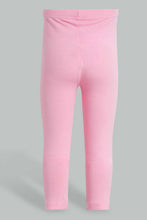تنزيل الصورة على معرض الصور، Redtag-Pink-Solid-Legging-Leggings-Infant-Girls-3 to 24 Months