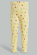 تنزيل الصورة على معرض الصور، Redtag-Yellow-Printed-Legging-Leggings-Infant-Girls-3 to 24 Months
