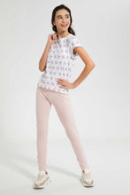 تنزيل الصورة على معرض الصور، Redtag-White-Floral-Jacquard-Top-All-Over-Prints-Senior-Girls-9 to 14 Years