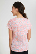 تنزيل الصورة على معرض الصور، Redtag-Pink-Ditsy-Jacquard-Top-All-Over-Prints-Senior-Girls-9 to 14 Years