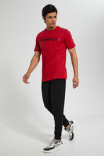 تنزيل الصورة على معرض الصور، Redtag-Black-Pique-Jog-Pant-Joggers-Men's-