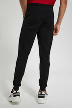 تنزيل الصورة على معرض الصور، Redtag-Black-Pique-Jog-Pant-Joggers-Men's-