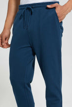تنزيل الصورة على معرض الصور، Redtag-Navy-Pique-Jog-Pant-Joggers-Men's-