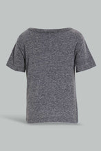 تنزيل الصورة على معرض الصور، Redtag-Navy-And-Ecru-Snow-Yarn-T-Shirt-(2-Pack)-Plain-Infant-Boys-3 to 24 Months