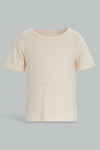 تنزيل الصورة على معرض الصور، Redtag-Navy-And-Ecru-Snow-Yarn-T-Shirt-(2-Pack)-Plain-Infant-Boys-3 to 24 Months