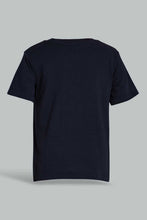 تنزيل الصورة على معرض الصور، Redtag-Navy-And-White-Slub-T-Shirt-(2-Pack)-Plain-Infant-Boys-3 to 24 Months