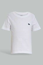 تنزيل الصورة على معرض الصور، Redtag-Navy-And-White-Slub-T-Shirt-(2-Pack)-Plain-Infant-Boys-3 to 24 Months
