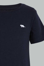 تنزيل الصورة على معرض الصور، Redtag-Navy-And-White-Slub-T-Shirt-(2-Pack)-Plain-Infant-Boys-3 to 24 Months