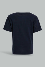 Load image into Gallery viewer, Redtag-Navy-Shark-Ss-T-Shirt-Graphic-Prints-Infant-Boys-3 to 24 Months