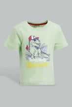 تنزيل الصورة على معرض الصور، Redtag-Mint-Dino-Ss-T-Shirt-Graphic-T-Shirts-Infant-Boys-3 to 24 Months