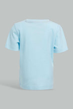 Load image into Gallery viewer, Redtag-Aqua-Dino-Ss-T-Shirt-Graphic-Prints-Infant-Boys-3 to 24 Months