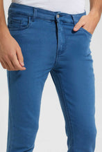 Load image into Gallery viewer, Redtag-Mid-Wash-5-Pocket-Knit-Denim-Jean-Knit-Denim-Men's-