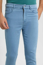 Load image into Gallery viewer, Redtag-Light-Wash-5-Pocket-Knit-Denim-Jean-Knit-Denim-Men's-
