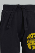 Load image into Gallery viewer, Redtag-Black-Active-Pants-With-Placement-Print-Active-Pants-Infant-Boys-3 to 24 Months