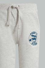تنزيل الصورة على معرض الصور، Redtag-Ecru-Melange-Active-Pants-With-Placement-Print-Active-Pants-Infant-Boys-3 to 24 Months