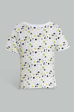 Load image into Gallery viewer, Redtag-White-Splatter-Tshirt-And-Black-Short-Basic-Casual-Set-Sets-Infant-Boys-3 to 24 Months