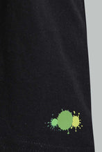 Load image into Gallery viewer, Redtag-White-Splatter-Tshirt-And-Black-Short-Basic-Casual-Set-Sets-Infant-Boys-3 to 24 Months