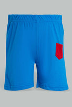 Load image into Gallery viewer, Redtag-Grey-And-Red-Tshirt-With-Royal-Short-Casual-Set-Sets-Infant-Boys-3 to 24 Months