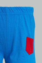 Load image into Gallery viewer, Redtag-Grey-And-Red-Tshirt-With-Royal-Short-Casual-Set-Sets-Infant-Boys-3 to 24 Months