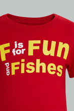 Load image into Gallery viewer, Redtag-Red-Tshirt-With-Grey-Short-Casual-Set-Sets-Infant-Boys-3 to 24 Months